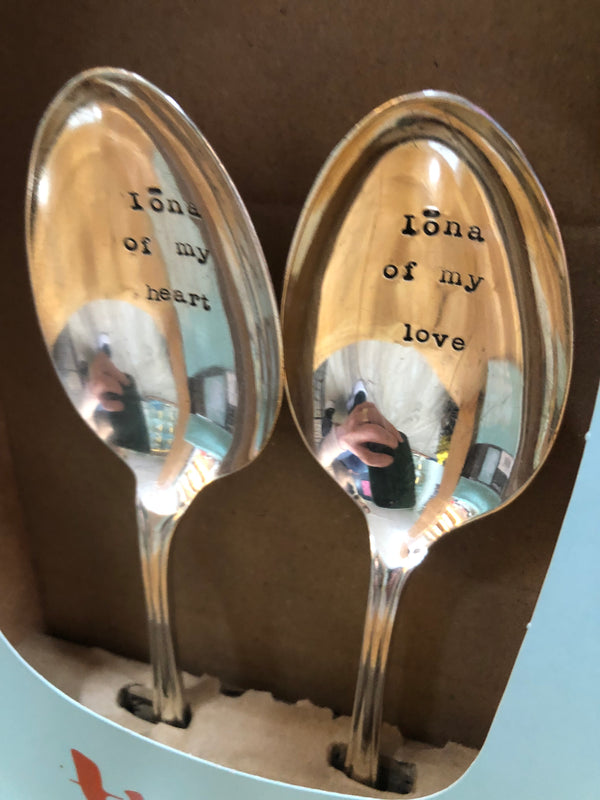 Iona of my heart, Iona of my love Serving spoons pair