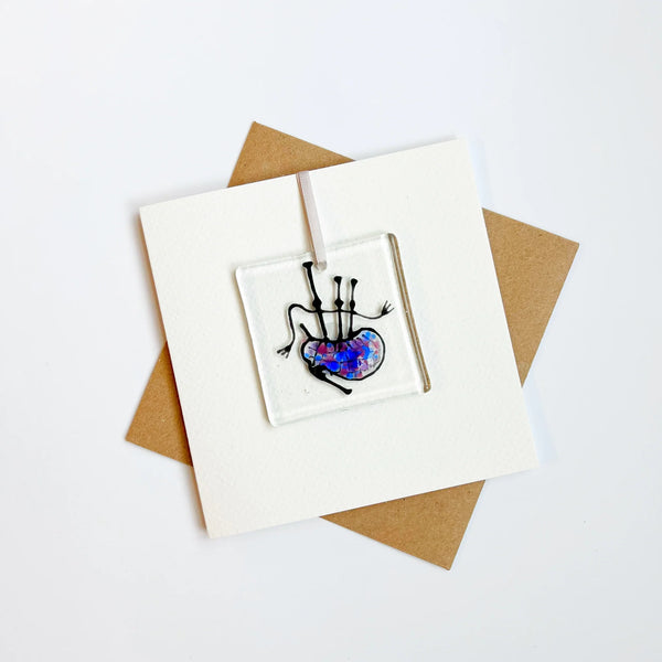 Fused glass greetings card