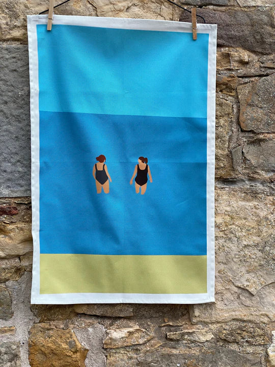 Wild swimming- Tea towel