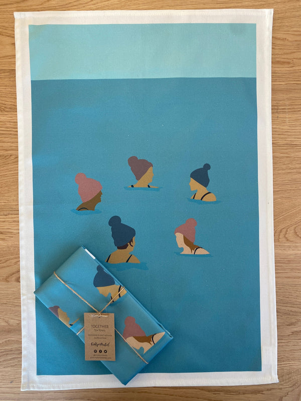 Wild swimming- Tea towel