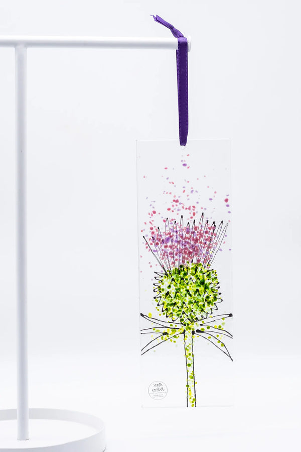 Fused glass panel - Thistle