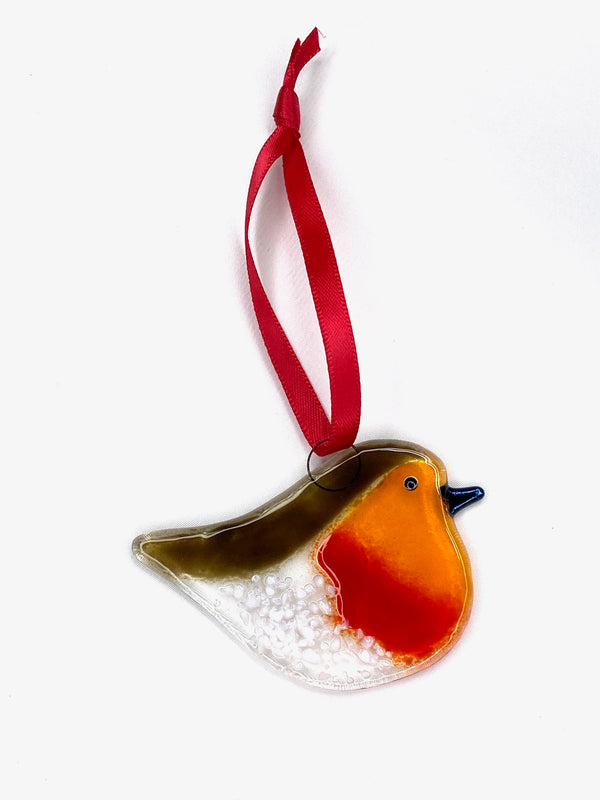 Fused Glass Hanging Birds