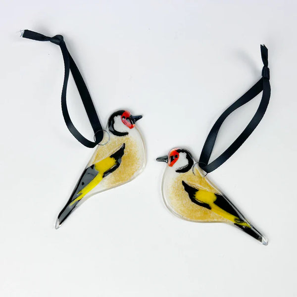 Fused Glass Hanging Birds
