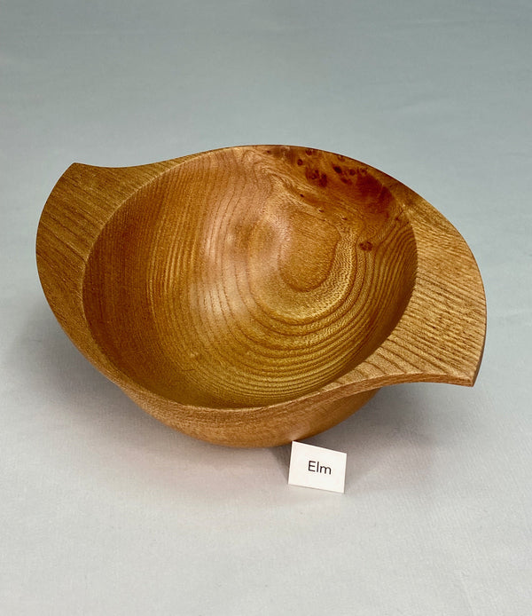 Hand crafted Scottish wood quaich in elm
