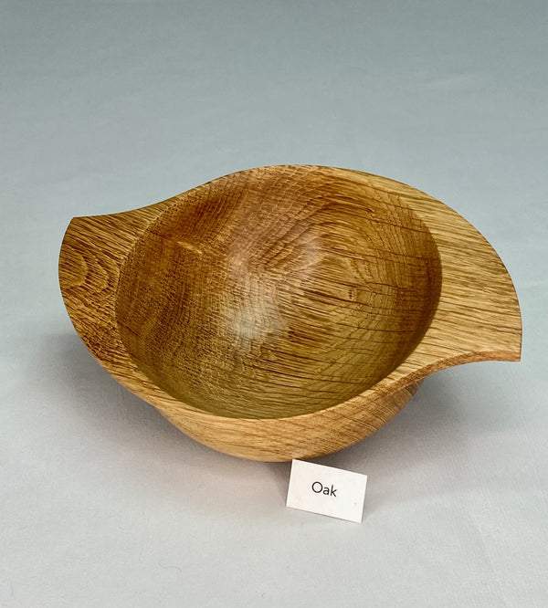 Hand crafted Scottish wood quaich in oak