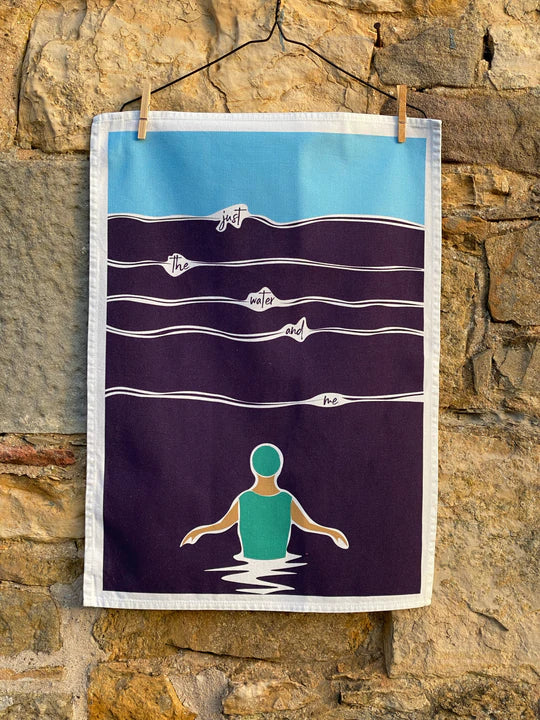Wild swimming- Tea towel