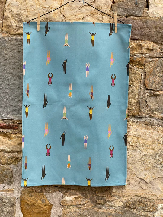 Wild swimming- Tea towel