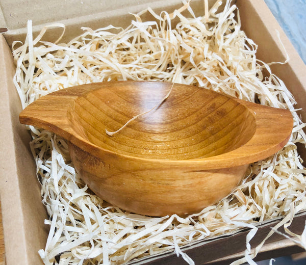 Hand crafted Scottish wood quaich