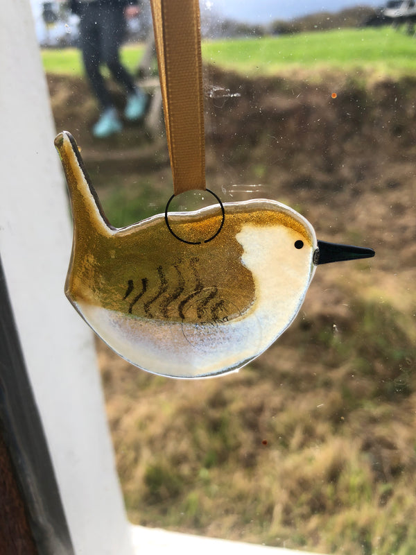 Fused Glass Hanging Birds
