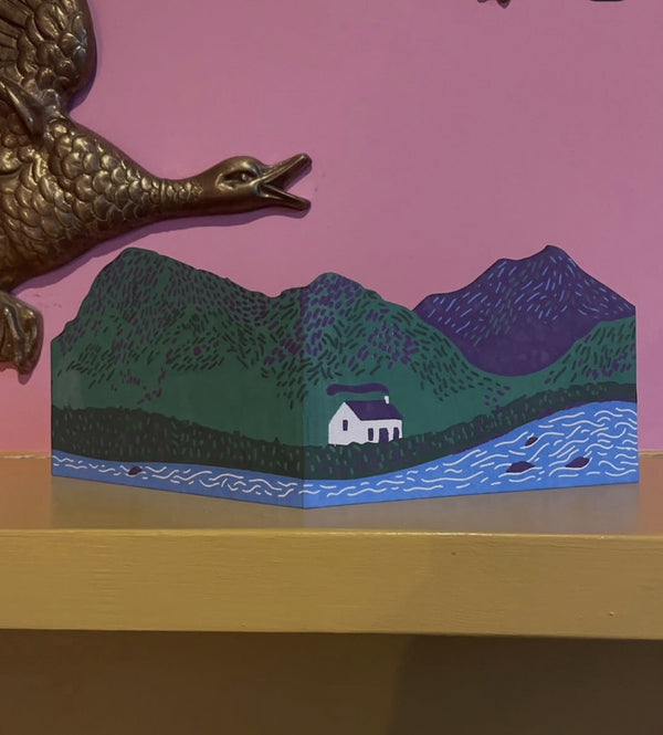 Screen print fold - out card