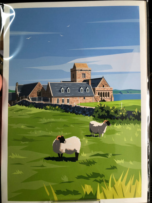 A4 Iona Abbey Print