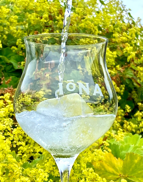 St Columba Iona gin glass