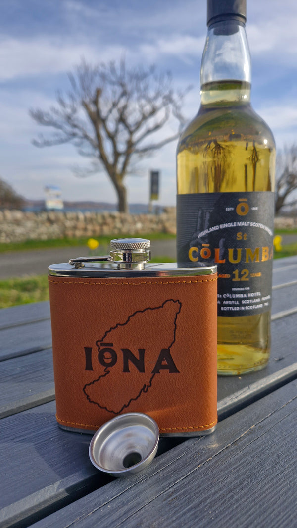 Hip Flask - Iona Map