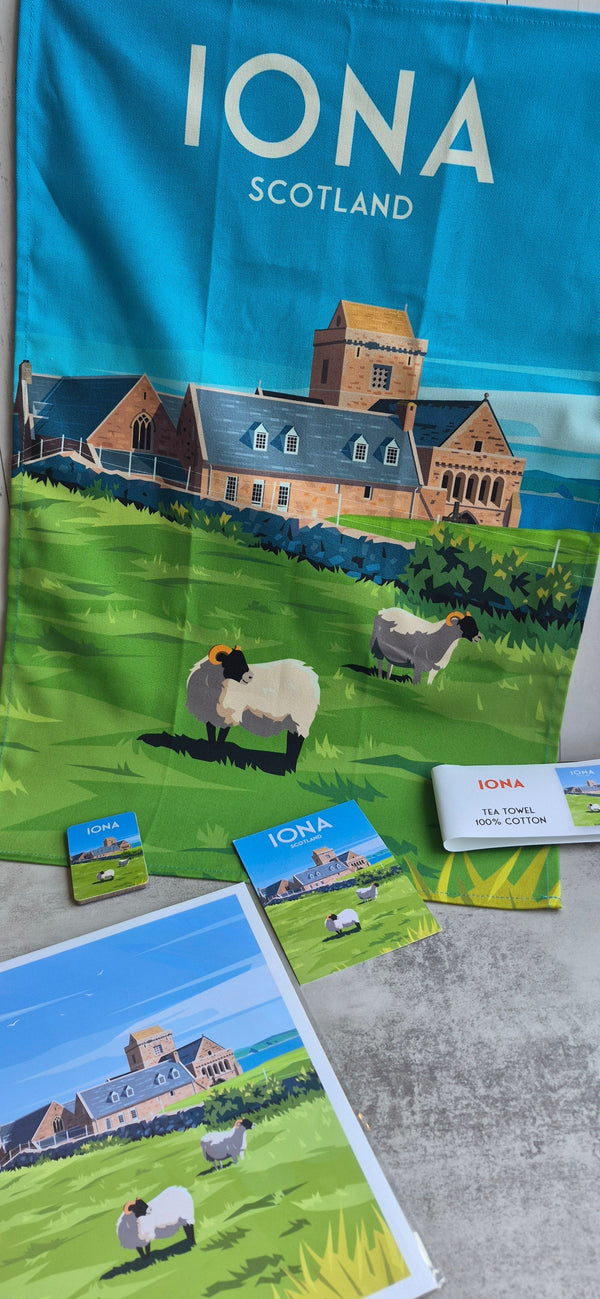 Iona Abbey Tea Towel