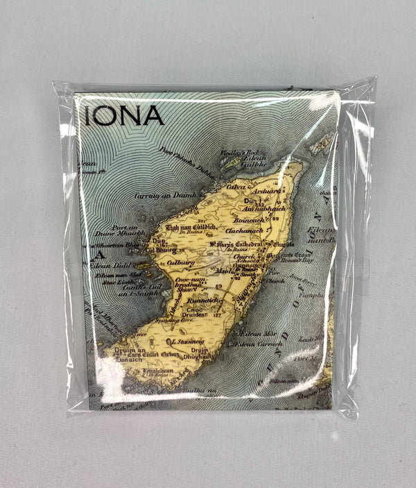 Fridge magnet with Iona map image