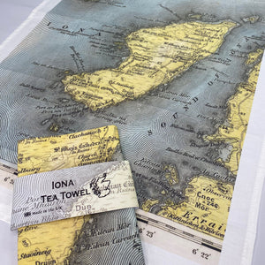 Tea towel with Iona map image