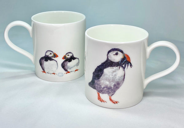 Pop mug - Puffin with fish