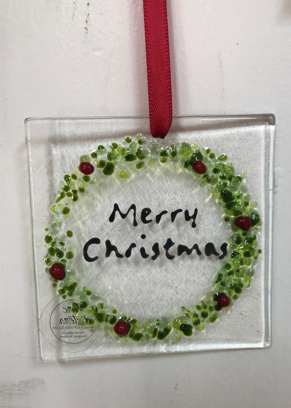 Fused glass decoration - Christmas