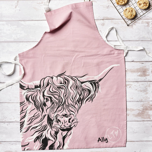 Coo apron - Ally, dusty rose