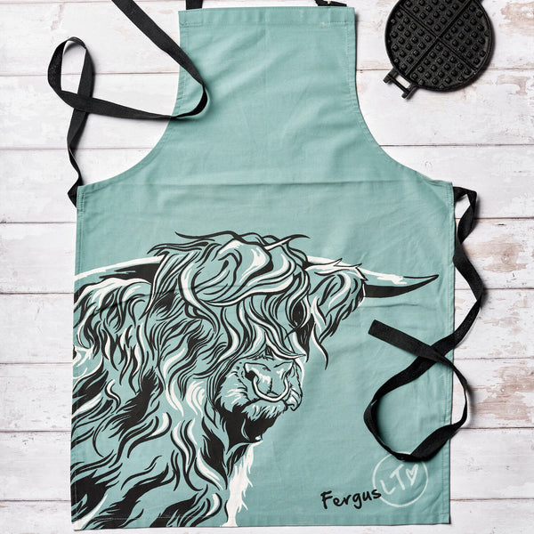 Coo apron - Fergus, teal