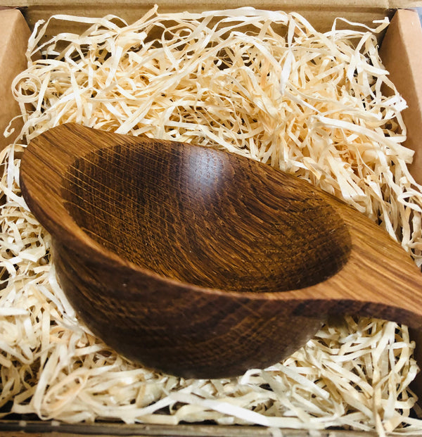 Hand crafted Scottish wood quaich