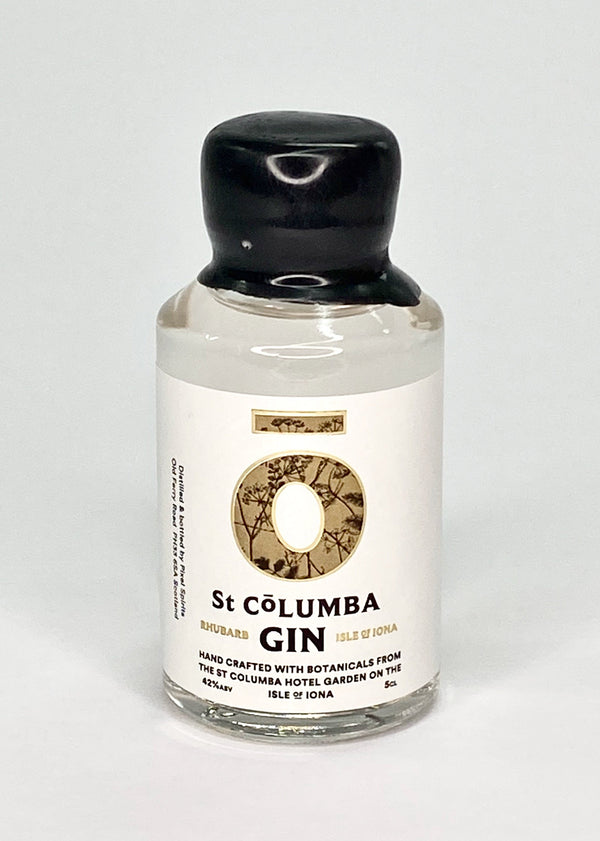 St Columba Iona Rhubarb Scottish Gin 5cl miniature bottle